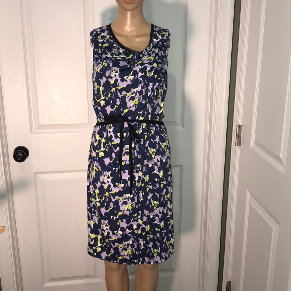 Simply Vera Vera Wang Blue Print Dress S